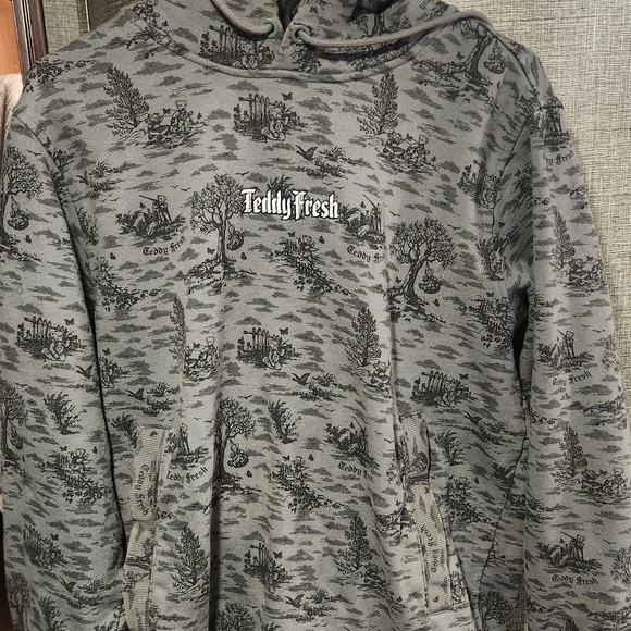 Teddy Fresh Other - Teddy Fresh Gray Graphic Hoodie